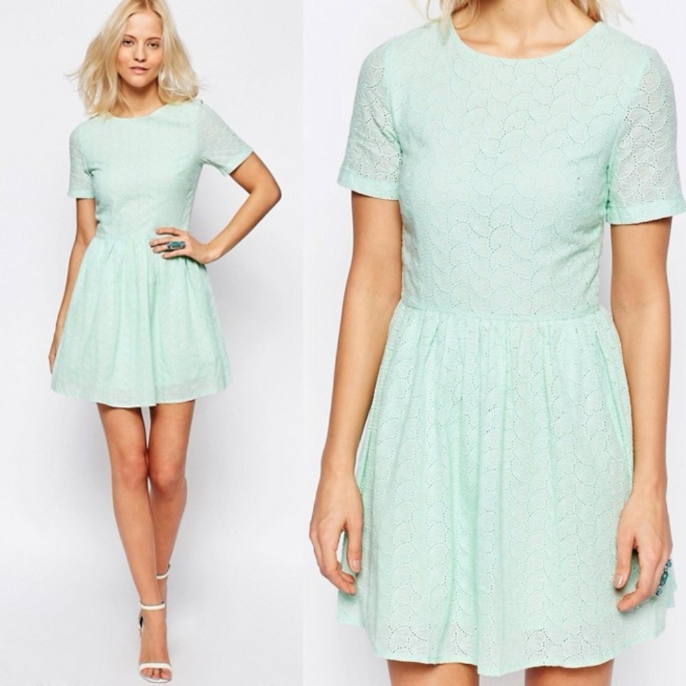 NWT Girls on Film Broderie Skater Dress from ASOS